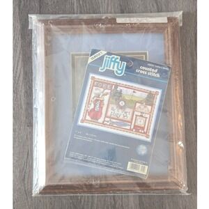 Vintage Sunset Jiffy "Golfer's Motto" Cross Stitch Kit & Frame